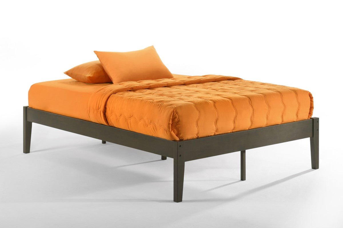 Night and Day Furniture Platform Beds Twin / Stonewash Chili Pepper Hardwood Platform Bed - 5 Colours Available