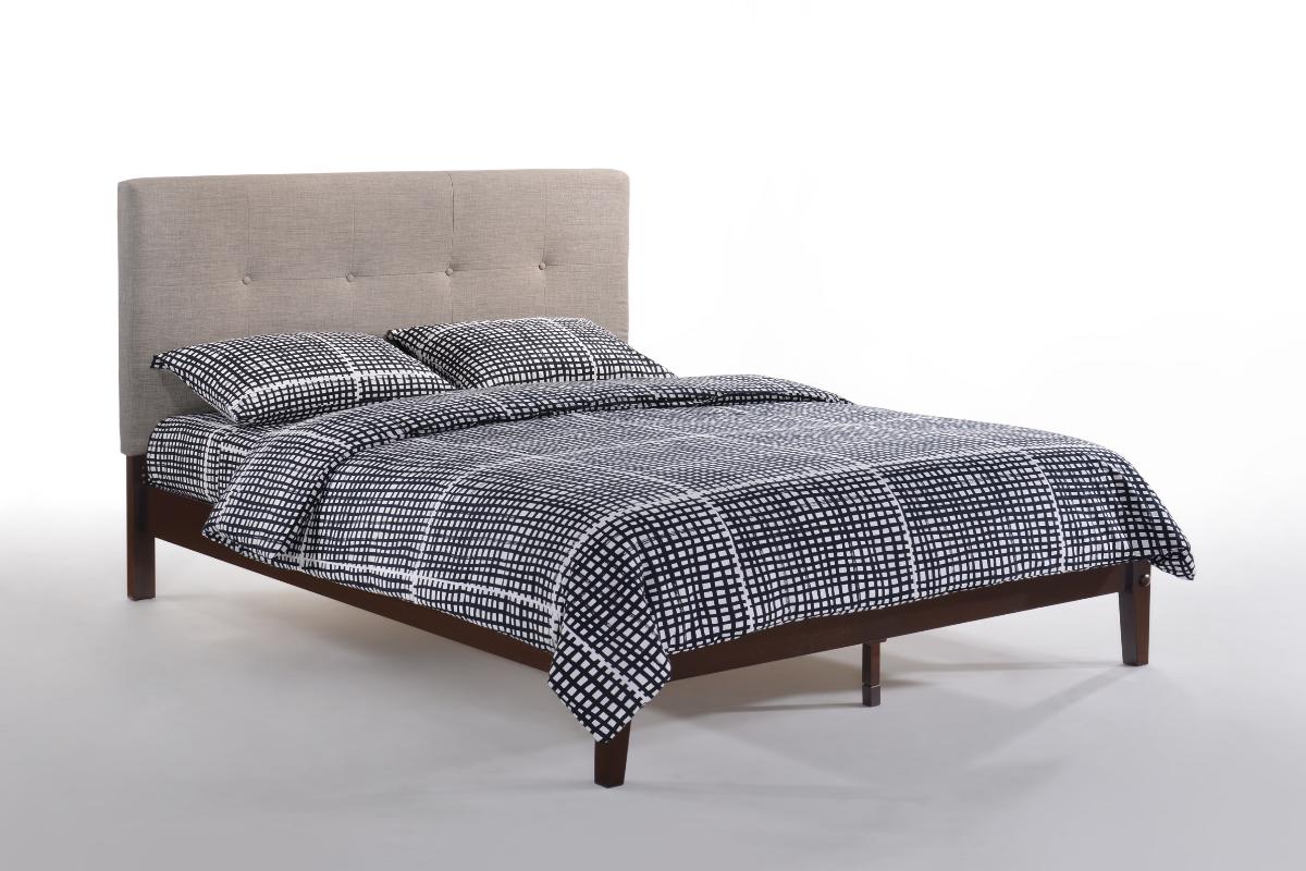 Night and Day Furniture Platform Beds Queen / Gray / Dark Chocolate Paprika P-Series Platform Bed - 4 Wood Leg Colors Available