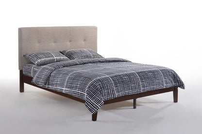 Night and Day Furniture Platform Beds Queen / Gray / Dark Chocolate Paprika P-Series Platform Bed - 4 Wood Leg Colors Available