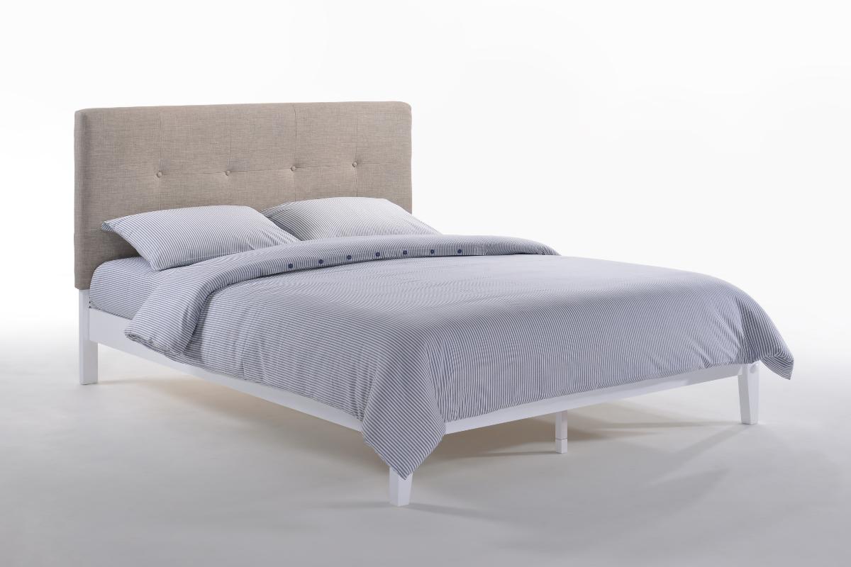 Night and Day Furniture Platform Beds Queen / Gray / White Paprika P-Series Platform Bed - 4 Wood Leg Colors Available