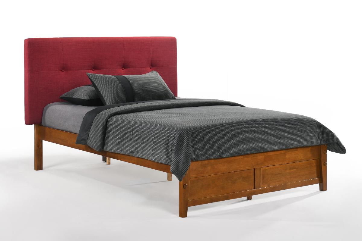 Night and Day Furniture Platform Beds Queen / Red / Cherry Paprika P-Series Platform Bed - 4 Wood Leg Colors Available