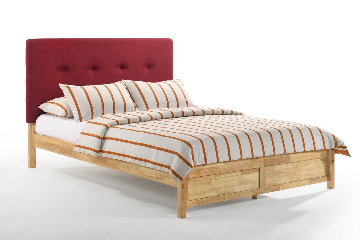Night and Day Furniture Platform Beds Queen / Red / Natural Paprika P-Series Platform Bed - 4 Wood Leg Colors Available
