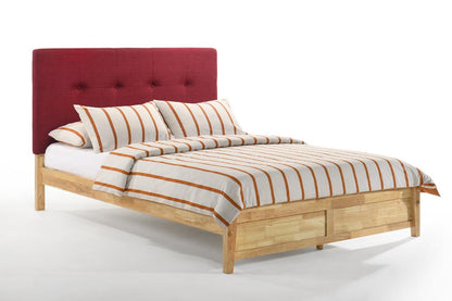 Night and Day Furniture Platform Beds Queen / Red / Natural Paprika P-Series Platform Bed - 4 Wood Leg Colors Available