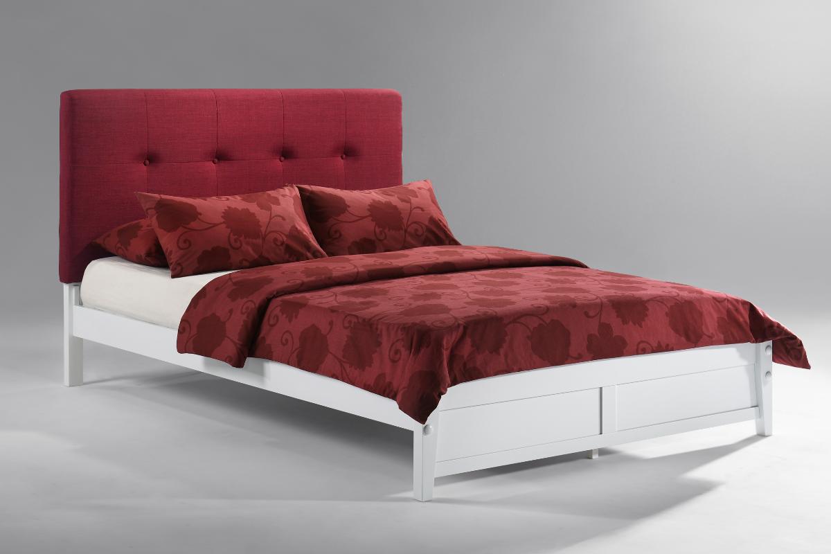 Night and Day Furniture Platform Beds Queen / Red / White Paprika P-Series Platform Bed - 4 Wood Leg Colors Available