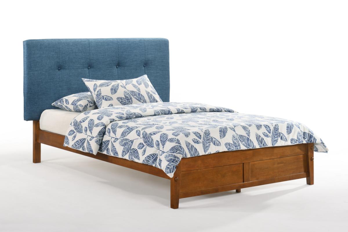 Night and Day Furniture Platform Beds Queen / Teal / Cherry Paprika P-Series Platform Bed - 4 Wood Leg Colors Available