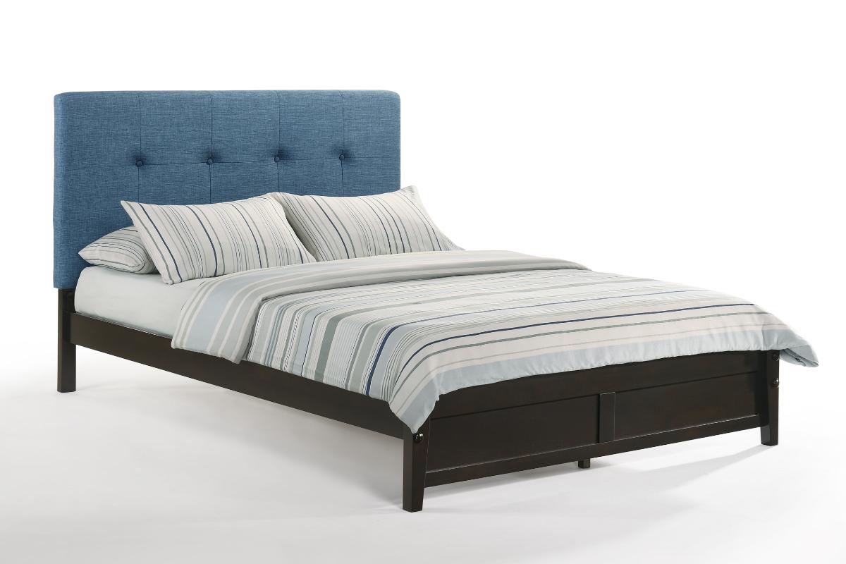 Night and Day Furniture Platform Beds Queen / Teal / Dark Chocolate Paprika P-Series Platform Bed - 4 Wood Leg Colors Available