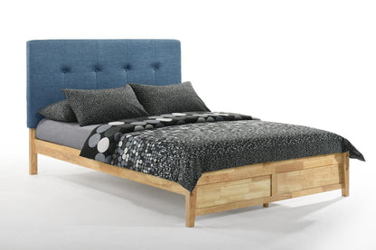 Night and Day Furniture Platform Beds Queen / Teal / Natural Paprika P-Series Platform Bed - 4 Wood Leg Colors Available