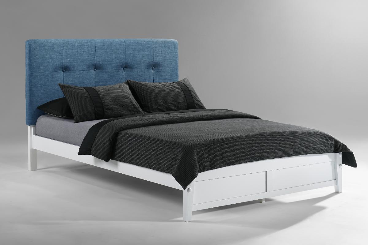 Night and Day Furniture Platform Beds Queen / Teal / White Paprika P-Series Platform Bed - 4 Wood Leg Colors Available
