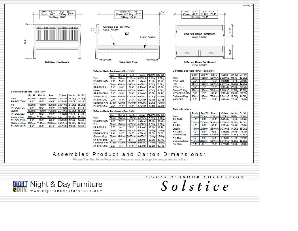 Night and Day Furniture Platform Beds Solstice Platform Bed - 5 Colours Available