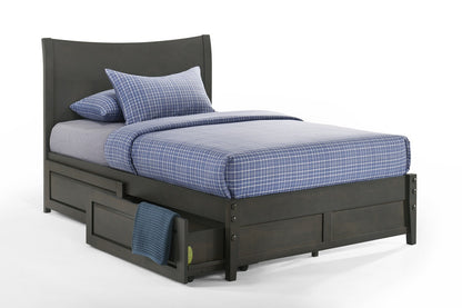 Night and Day Furniture Platform Beds Twin / Stonewash / Platform Bed with set of 2 storage drawers Blackpepper Platform Bed - 3 Finishes Available