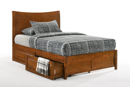 Night and Day Furniture Platform Beds Twin / Cherry / Platform Bed with set of 2 storage drawers Blackpepper Platform Bed - 3 Finishes Available