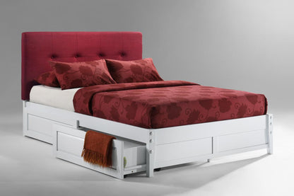 Night and Day Furniture Platform Beds Twin / White / Platform Bed with set of 2 storage drawers Paprika Platform Bed - 5 Colors Available