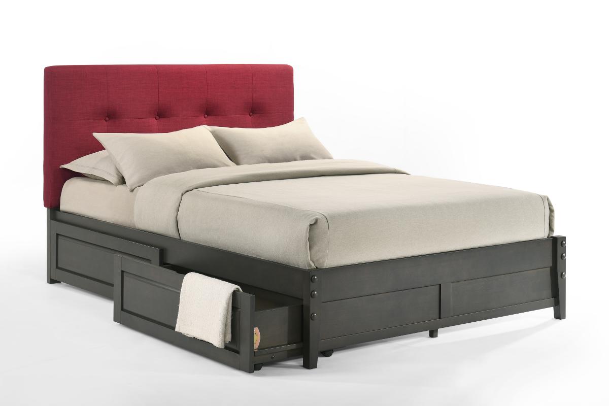 Night and Day Furniture Platform Beds Twin / Stonewash / Platform Bed with set of 2 storage drawers Paprika Platform Bed - 5 Colors Available