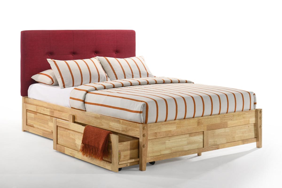 Night and Day Furniture Platform Beds Twin / Natural / Platform Bed with set of 2 storage drawers Paprika Platform Bed - 5 Colors Available