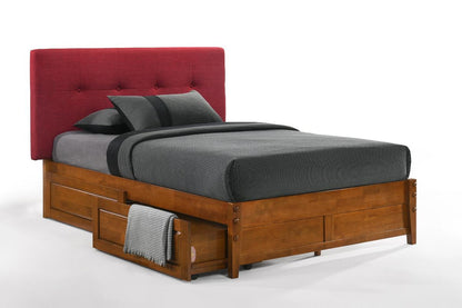 Night and Day Furniture Platform Beds Twin / Cherry / Platform Bed with set of 2 storage drawers Paprika Platform Bed - 5 Colors Available