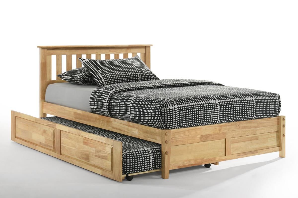 Night and Day Furniture Platform Beds Queen / Natural / Platform Bed with trundle bed Rosemary Platform Bed - 5 Colours Available