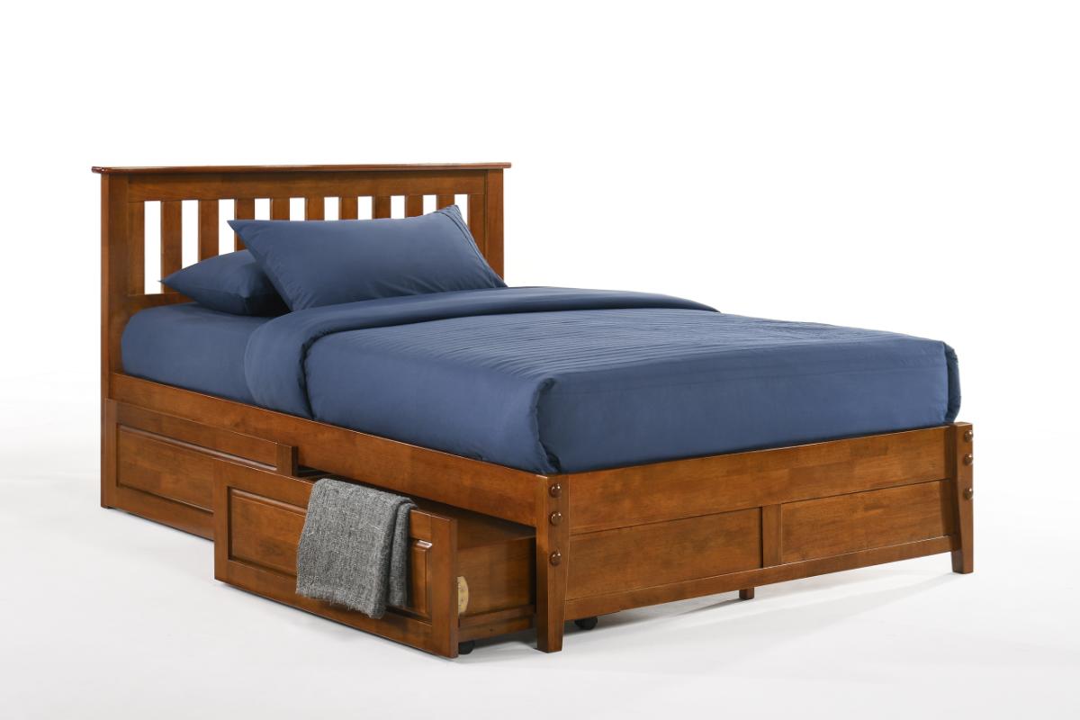 Night and Day Furniture Platform Beds Queen / Cherry / Platform Bed with set of 2 storage drawers Rosemary Platform Bed - 5 Colours Available