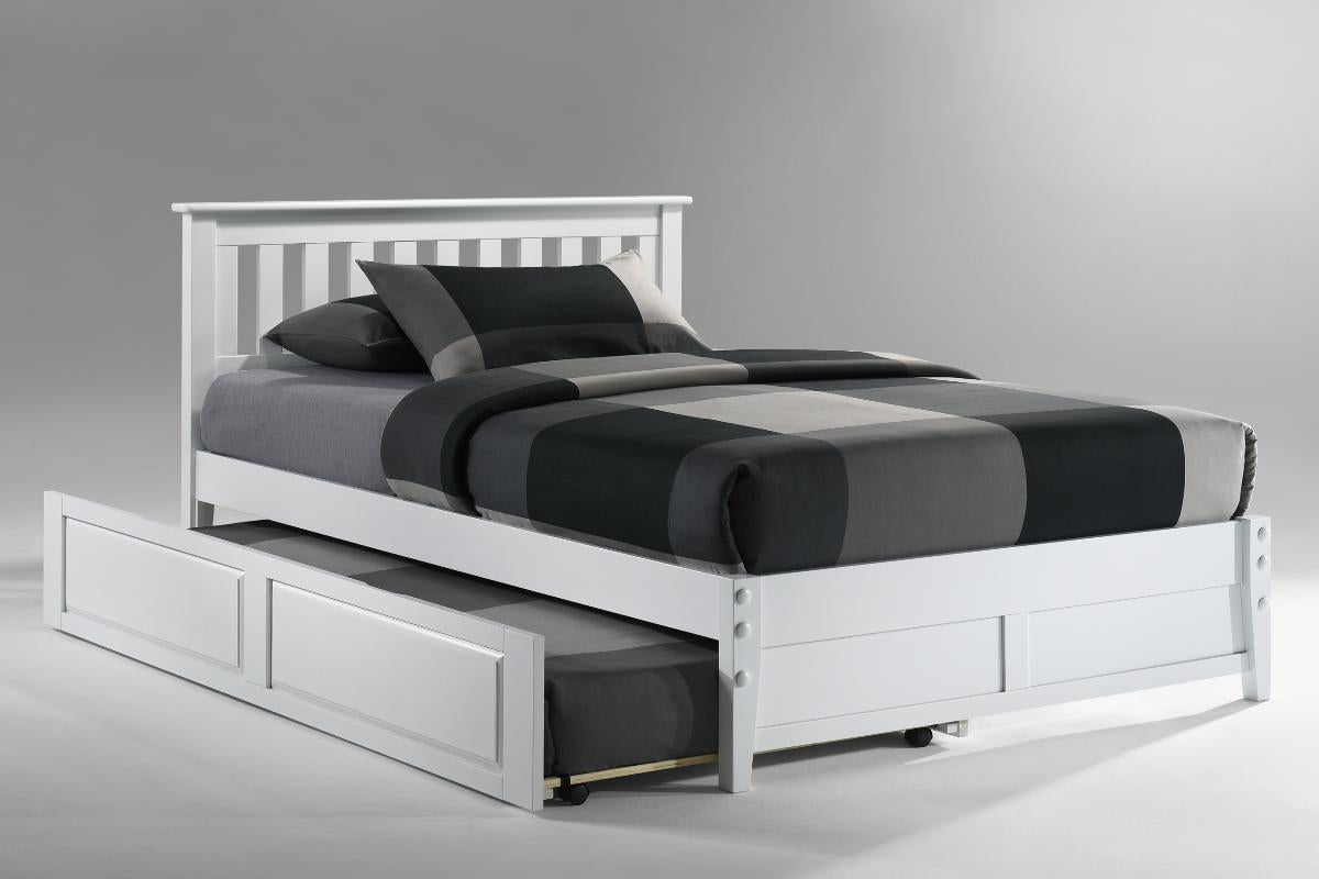 Night and Day Furniture Platform Beds Queen / White / Platform Bed with trundle bed Rosemary Platform Bed - 5 Colours Available
