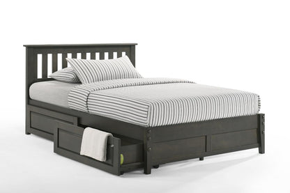 Night and Day Furniture Platform Beds Queen / Stonewash / Platform Bed with set of 2 storage drawers Rosemary Platform Bed - 5 Colours Available