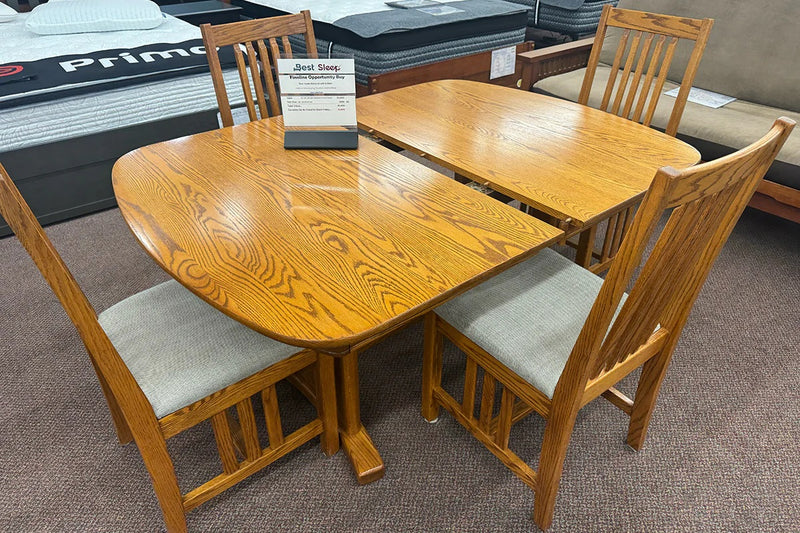 Solid Oak Dining Set with 8 Chairs - Customer Buyback