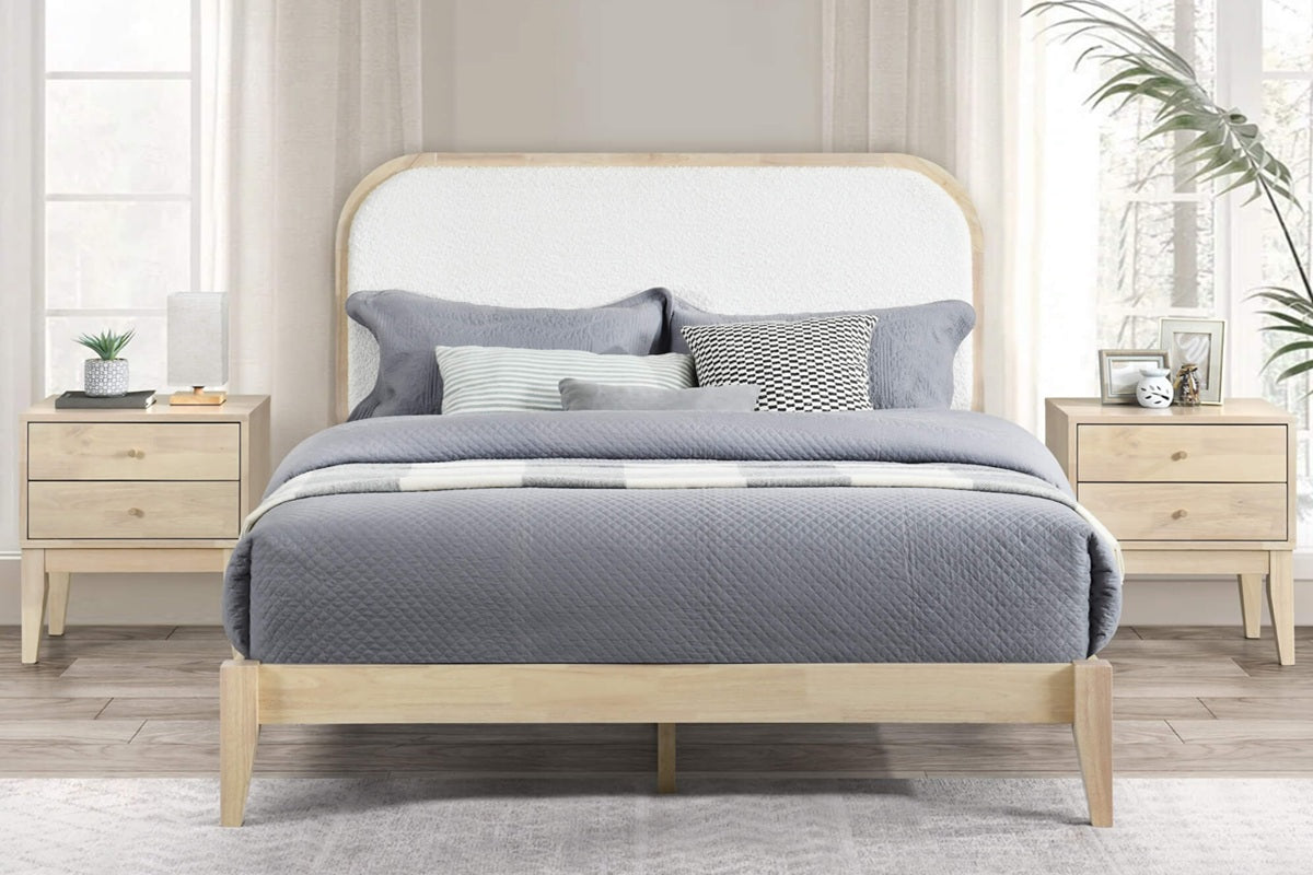 Sinca Platform Beds Full / Natural / No Layla Headboard with Willa Platform Bed
