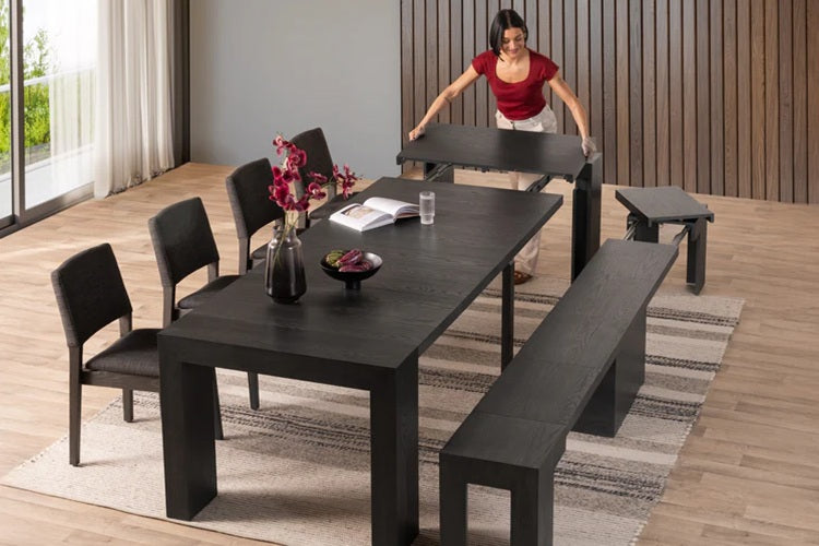 Transformer Table Indoor Furniture Smoked Hickory Transformer Indoor Dining Set - The Host