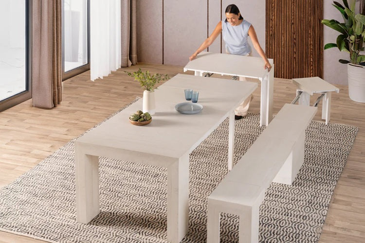 Transformer Table Indoor Furniture Canadian Birch Transformer Indoor Dining Set - The Practical
