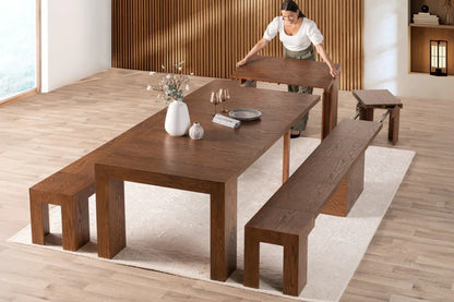 Transformer Table Indoor Furniture American Walnut Transformer Indoor Dining Set - The Gathering