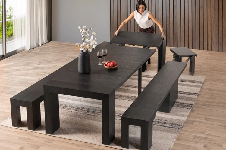 Transformer Table Indoor Furniture Smoked Hickory Transformer Indoor Dining Set - The Gathering