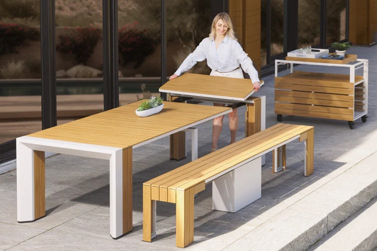 Transformer Table Outdoor Furniture Transformer Outdoor Dining Set - The Practical