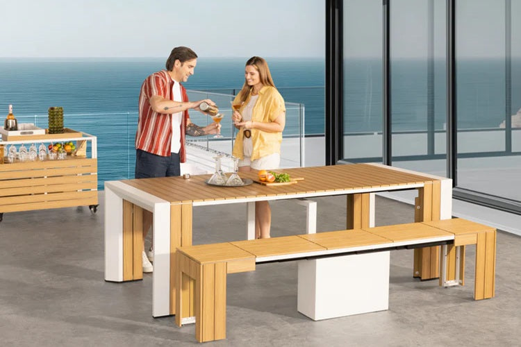 Transformer Table Outdoor Furniture Transformer Outdoor Dining Set - The Practical