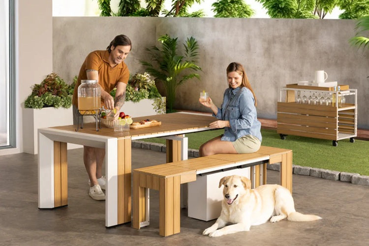 Transformer Table Outdoor Furniture Transformer Outdoor Dining Set - The Practical