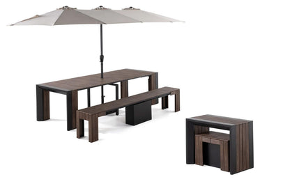 Transformer Table Outdoor Furniture Transformer Outdoor Dining Set - The Practical