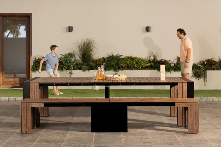 Transformer Table Outdoor Furniture Transformer Outdoor Dining Set - The Practical