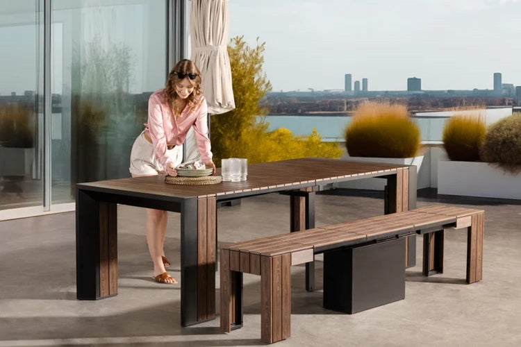 Transformer Table Outdoor Furniture Transformer Outdoor Dining Set - The Practical