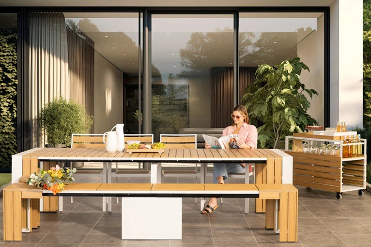 Transformer Table Outdoor Furniture Transformer Outdoor Dining Set - The Host