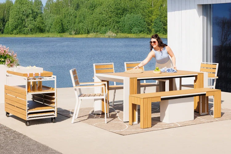 Transformer Table Outdoor Furniture Transformer Outdoor Dining Set - The Host