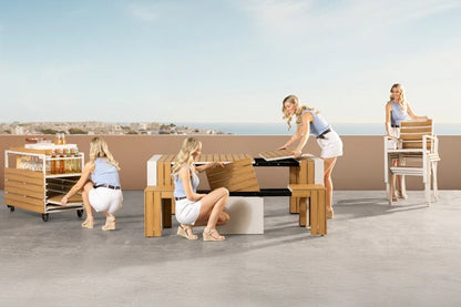 Transformer Table Outdoor Furniture Transformer Outdoor Dining Set - The Host