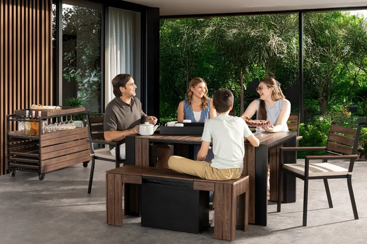 Transformer Table Outdoor Furniture Transformer Outdoor Dining Set - The Host