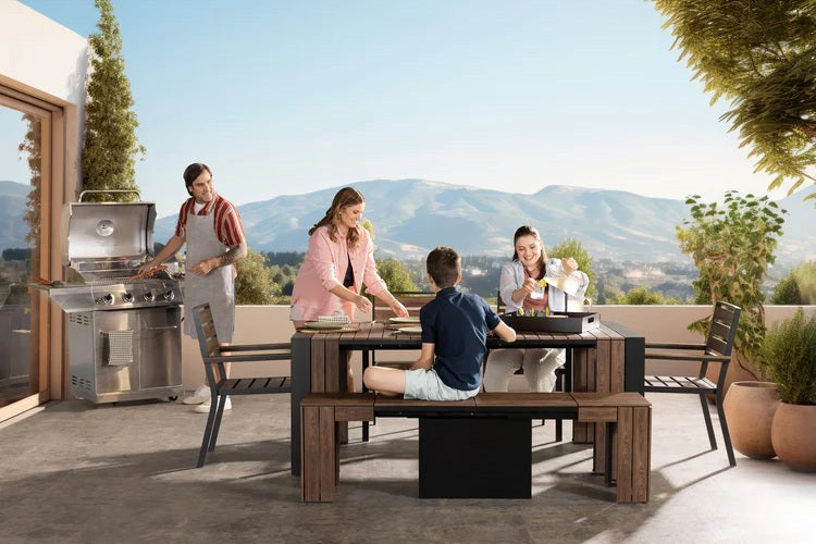Transformer Table Outdoor Furniture Transformer Outdoor Dining Set - The Host