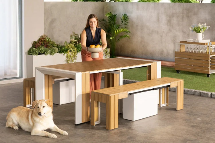 Transformer Table Outdoor Furniture Transformer Outdoor Dining Set - The Gathering