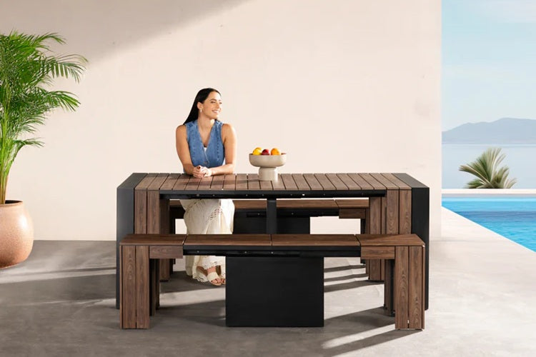 Transformer Table Outdoor Furniture Transformer Outdoor Dining Set - The Gathering