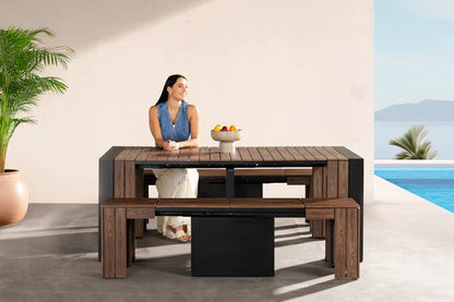 Transformer Table Outdoor Furniture Transformer Outdoor Dining Set - The Gathering