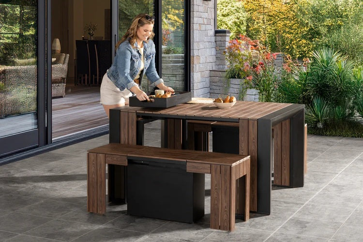 Transformer Table Outdoor Furniture Transformer Outdoor Dining Set - The Gathering