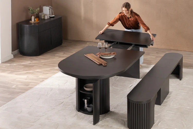 Transformer Table Round Dining Furniture Transformer Round Dining Set - The Practical
