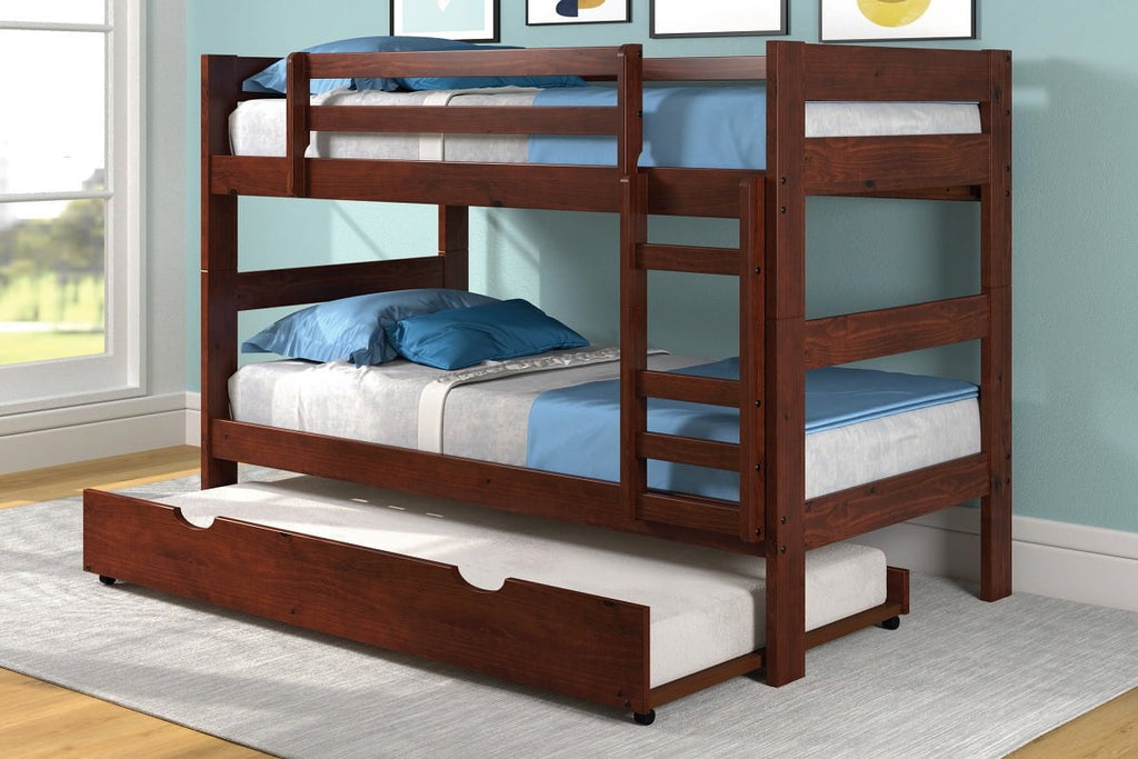 Woodcrest Bunk Beds Dark Brown / Bunkbed Only Chester Twin over Twin Bunk Bed