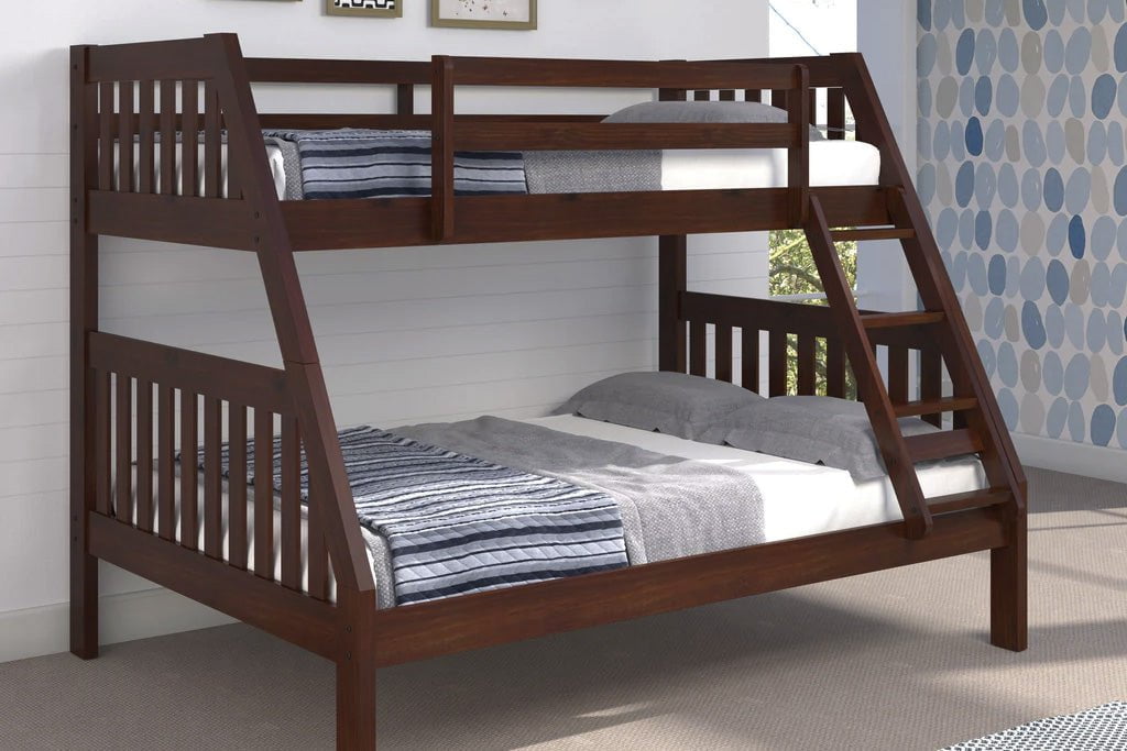 Woodcrest Bunk Beds Mission Style Twin over Full Bunk Bed (3 Colors Available)