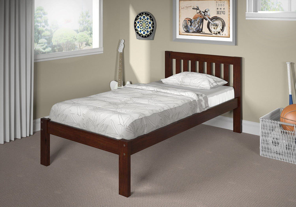 Woodcrest Platform Beds Mission Style Solid Wood Twin Bed (3 Colors)