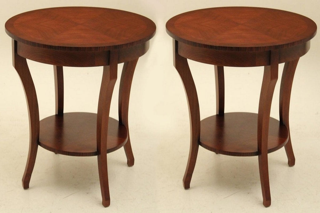 Best Sleep Centre Opportunity Buys Wayfair Returns Lot 682 - Burl Walnut Occasional Tables With Rosewood Inlay