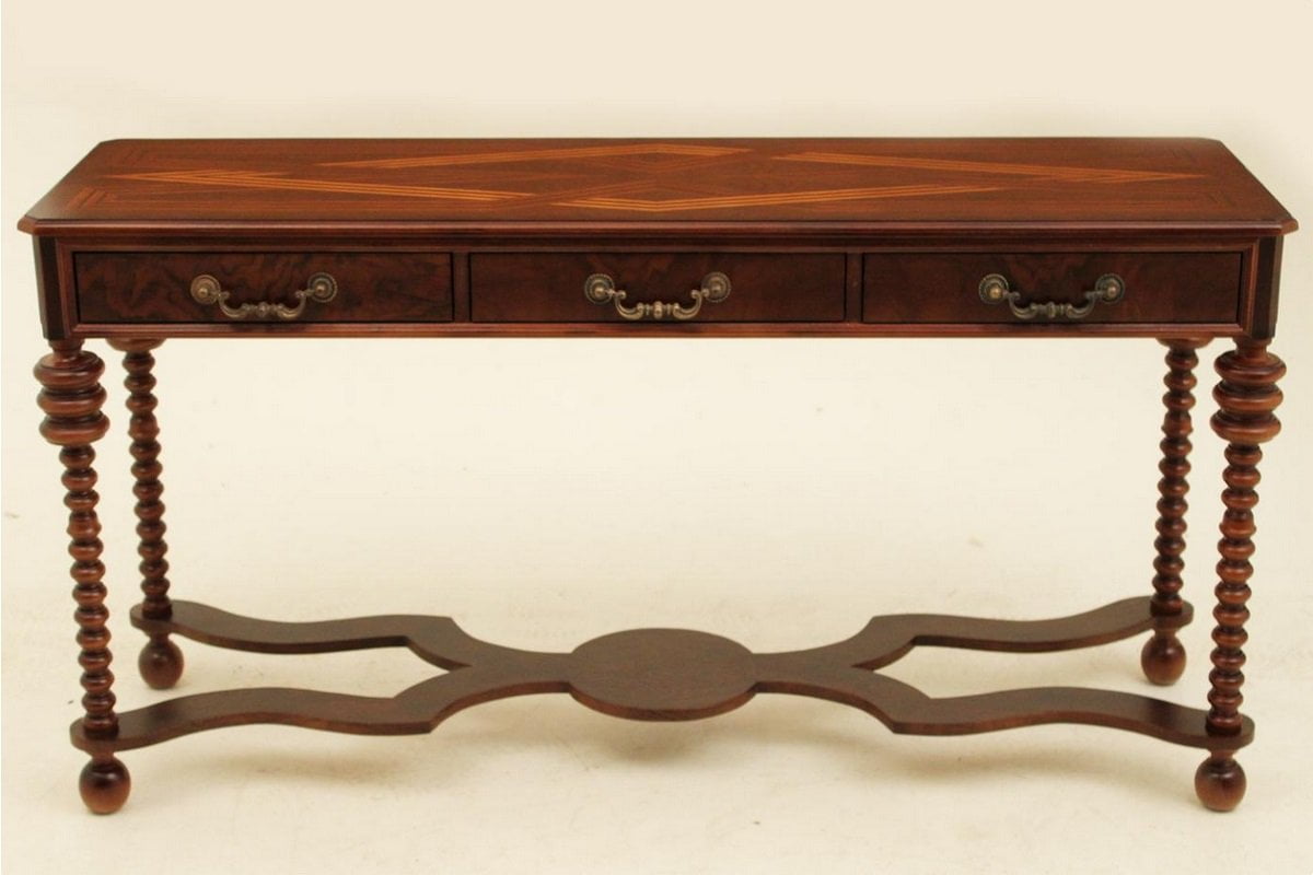 Best Sleep Centre Opportunity Buys Wayfair Returns Lot 693 - Walnut Narrow 3 Drawer Console/Sofa/Entrance Table